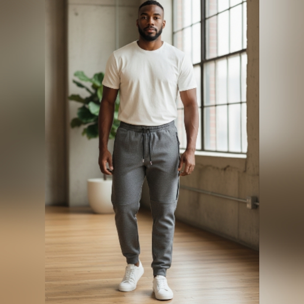 Men's Members Mark Active Jogger Pants with Side Zipper Pocket - XL
